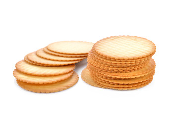Cracker isolated on over white background