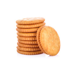 Cracker isolated on over white background
