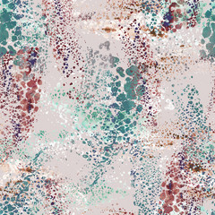 Seamless Pattern of Colorful Spots. Watercolor Abstract Background.