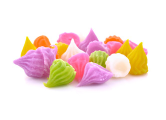 Thai dessert, candy aalow isolated on white background