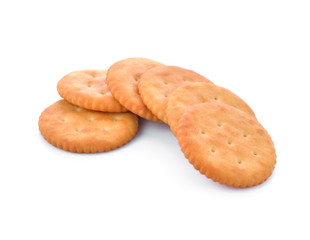 Cracker isolated on over white background