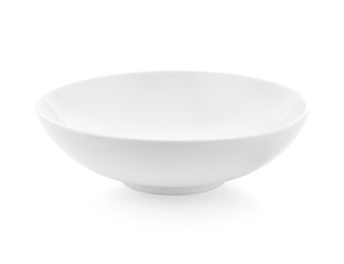 White bowl isolated on white