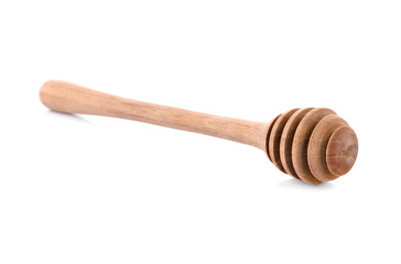 Honey dripper, honey stick isolated on white background