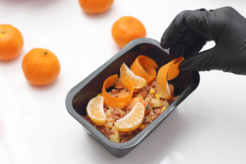 Meal prep. Box diet, healthy balanced meals.