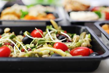 Catering. Appetizing lunch boxes. Food delivered to your doorstep.