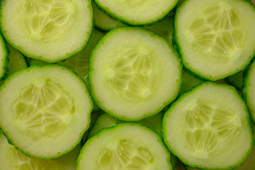 Fototapeta premium slices of cucumber closeup macro