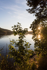 Sonnenuntergang am Skogsfjord, Mandal, Südnorwegen