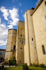 Naklejka premium The fortified village of Larressingle, France