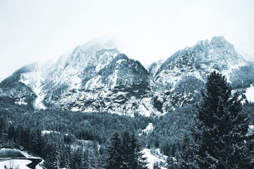 Snow Covered Mountains, Switzerland.