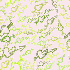 Seamless vector artwork, abstract hand drawn love for valentine day. Illustration, background, festival & festive.