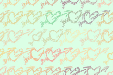 Artistic love for valentine day hand drawn background abstract. Graphic, template, wallpaper & celebrations.