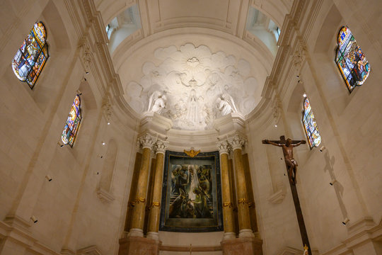 Interiors of Basilica of Our Lady of the Rosary, Fatima, Portugal