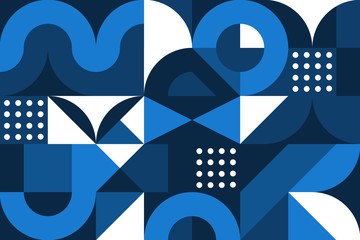 Color of 2020 classic blue Abstract trendy geometric pattern