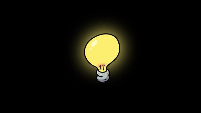 Gl&uuml;hbirne Idee Cartoon Animation