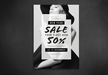 New Year Sale Flyer Layout