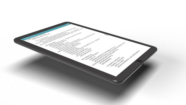 Tablet With Python Code