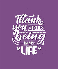 Card with slogan about love in beautiful style. Vector abstract lettering composition. Trendy graphic design for print. Motivation poster. Calligraphy text for Valentine's Day.