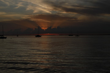 Fototapeta na wymiar Sunset Cove, Key Largo, FL