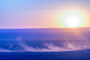 Obraz premium The amazing sunset in Namibia, Africa