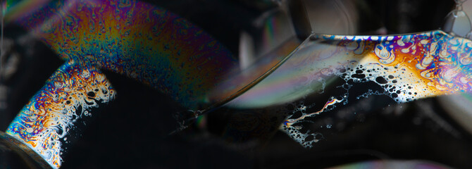 soap bubbles close up in the detail - macro photography © Vera Kuttelvaserova