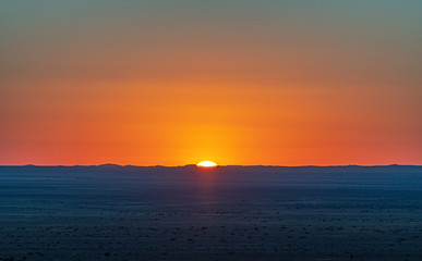 The amazing sunset in Namibia, Africa
