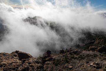 Gran Canaria mountains in Canary Islands. Roque Nublo