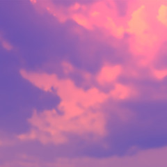 Vivid Colored Aesthetic Sky Background. Realistic Vector Pink Clouds
