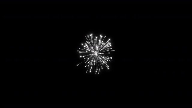 Blue Fireworks with Alpha Channel(Transparent Background) 4k 30 Fps 