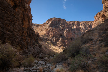 Barranco Hondo canyon in Gran Canaria in Canary Islands