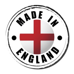 Obraz premium Made in England coloring the flag. Symbol. Seal.
