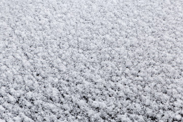 Fototapeta na wymiar natural background: snow on window of car