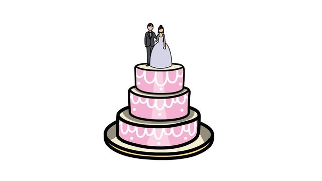 Display promotion do you need custom beautiful and sweet wedding cake for you special event bride or anniversary or birthday . Bakery food and beverage business store 2d animation  animated Video 