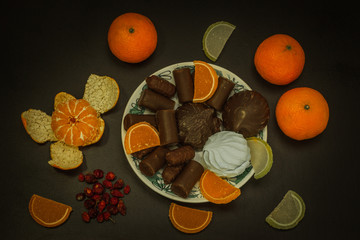 vitamins fruits and berries useful in the new year.