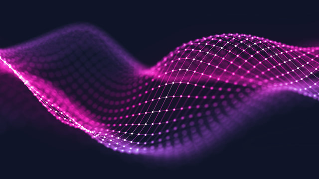Computer geometric digital connection structure. Business inteligence technology background. Binary code algorithms deep learning. Abstract 3D rendering. Artificial intelligence