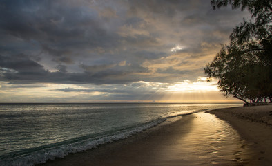 Sunset, west coast of Mauritius