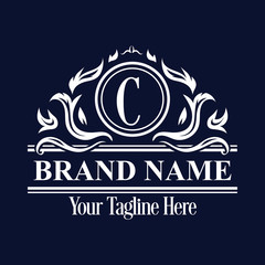  Alphabet Luxurious logo, Vintage ornamental luxury logo design template: 100% vector best for t shirt, pillow,mug, sticker and other Printing media