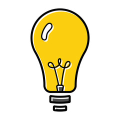 Light bulb icon. Vector illustration, flat design