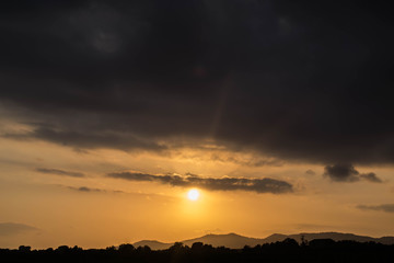 Obraz premium sunset in mountains