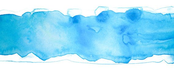 watercolor stripes in blue, multilayer hand-drawn watercolor, watercolor background layout for greeting card