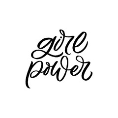 Obraz premium Hand drawn lettering quote. The inscription: Girl power. Perfect design for greeting cards, posters, T-shirts, banners, print invitations.