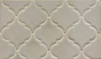white arabesque tile tiles cracked graphic interior ceramic shiny background - obrazy, fototapety, plakaty