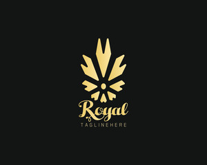 Royal luxury perfume beauty logo design template