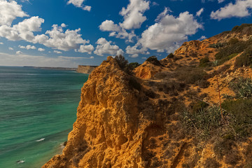 Portugal, Algarve, Praia do Barranco do Martinho, Landschaft bei Lagos
