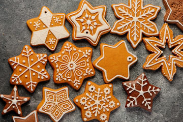 Collection of various gingerbread stars