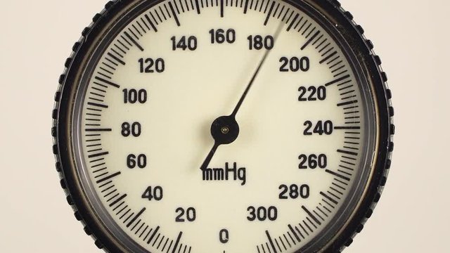 Mechanical blood pressure tonometer, isolated, close-up
