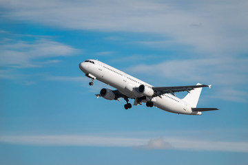 Fototapeta na wymiar Passenger plane takeoff