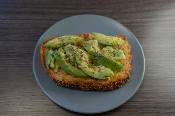 Avocado toast with chia seeds