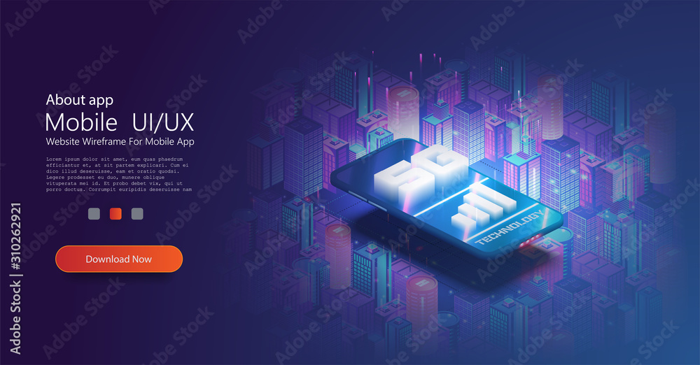 Leinwandbilder 5g wireless internet wifi connection. new generation mobile networks and internet. mobile internet o