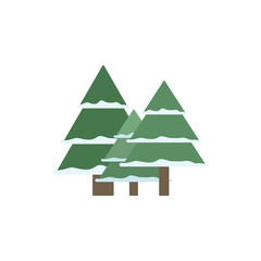 Pine tree winter color icon. Elements of winter wonderland multi colored icons. Premium quality graphic design icon on white background