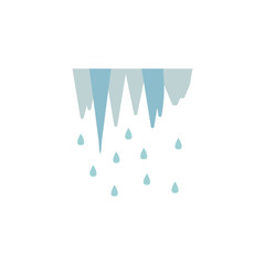Icicle color icon. Elements of winter wonderland multi colored icons. Premium quality graphic design icon on white background